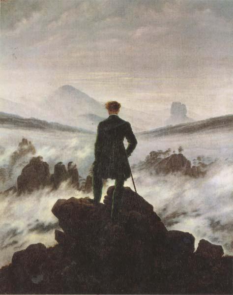 Caspar David Friedrich Wanderer Watching a Sea of Fog (mk45) Germany oil painting art